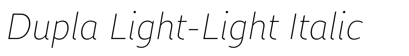 Dupla Light-Light Italic